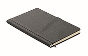 A5 notebook with PU hard cover with front phone pocket