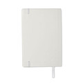 A5 notebook with soft recycled PU (81% recycled polyester and 19% PU) cover.
