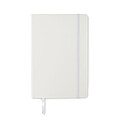 A5 notebook with soft recycled PU (81% recycled polyester and 19% PU) cover.