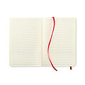 A5 notebook with soft recycled PU (81% recycled polyester and 19% PU) cover.