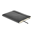 A5 notebook with soft recycled PU (81% recycled polyester and 19% PU) cover.