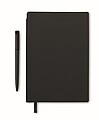 A5 PU notebook with pen, black