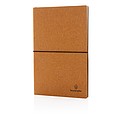 A5 recycled leather notebook,brown