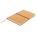 A5 recycled leather notebook,brown