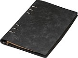 A5 ring binder with PU cover, black