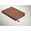 A5 smokey PU notebook, brown