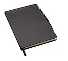 A6 notebook with pen, black