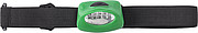 ABS head light with five LED lights and strap for size adjustment. Batteries included.