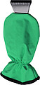 ABS ice scraper in a polyester glove with black fleece lining.
