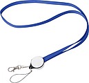 ABS lanyard with 4-in-1 charging cable set, carabiner and mobile phone string.