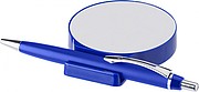 ABS magnet pen holder and mobile phone holder, including ballpen. Blue ink. Packaged in gift box.