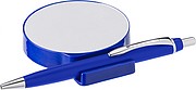 ABS magnet pen holder and mobile phone holder, including ballpen. Blue ink. Packaged in gift box.