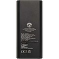 Acamar 20.000 mAh 70W recycled aluminium laptop power bank, solid black