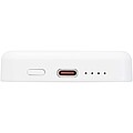 Acrab 5000 mAh 15W magnetic wireless power bank with 20W PD - made from recycled plastic, white