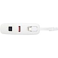 Acrux 10.000 mAh 35W tablet power bank with built in Type-C cable - made from recycled plastic, white