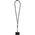 Adhab smartphone lanyard with bamboo details, solid black