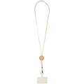 Adhab smartphone lanyard with bamboo details, white