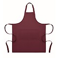 Adjustable kitchen apron, burgundy