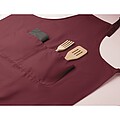 Adjustable kitchen apron, burgundy