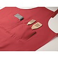 Adjustable kitchen apron, red