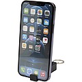Aggia recycled plastic phone stand with fidget toy, solid black