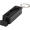 Aggia recycled plastic phone stand with fidget toy, solid black