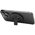 Ain recycled plastic magnetic phone stand with bottle opener, solid black