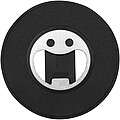 Ain recycled plastic magnetic phone stand with bottle opener, solid black