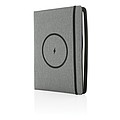 Air 5W RPET wireless charging notebook cover A5,grey