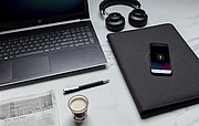 Air 5W RPET wireless charging portfolio A4,black