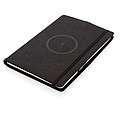 Air 5W RPET wireless charging refillable journal cover A5,black