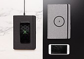 Air 5W RPET wireless charging refillable journal cover A5,black
