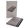 Air 5W RPET wireless charging refillable journal cover A5,grey