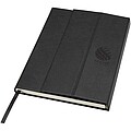 Alejandra A5 recycled plastic hard cover notebook, solid black