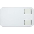 Alhena recycled plastic foldeable phone holder with metal desk stand, white