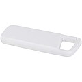 Alkes 5000 mAh 12W recycled plastic water resistant power bank with carabiner, white