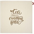 Alora 200 g/m2 recycled cotton kitchen towel, brick