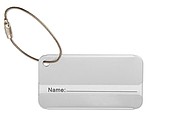 Aluminim luggage tag, matt silver