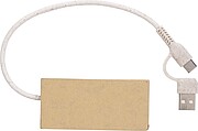 Aluminium and recycled paper USB hub Paulo