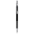 Aluminium ballpen with blue ink. Black