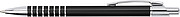 Aluminium ballpen with blue ink. Black