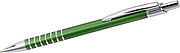 Aluminium ballpen with blue ink. Light grey