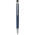 Aluminium ballpen with rubber coating and rubber tip for capacitive screens.