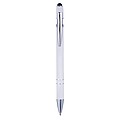 Aluminium ballpen with rubber coating and rubber tip for capacitive screens.