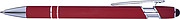Aluminium ballpen with rubber coating and rubber tip for capacitive screens.