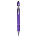 Aluminium ballpen with rubber coating and rubber tip for capacitive screens.