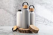 Aluminium bottle 600 ml, white