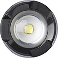 Aluminium COB flash light with focus function. Batteries included.