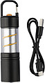 Aluminium COB flashlight Vela, black
