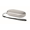 Aluminium electric hand warmer, matt silver